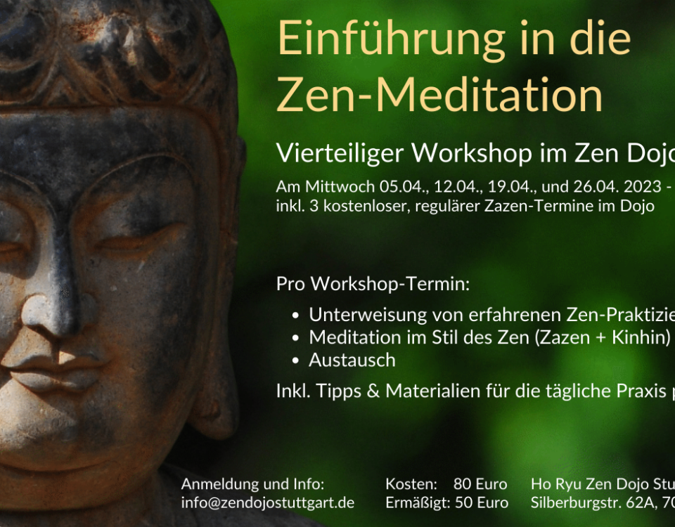 Einführungs-Workshop in die Zen Meditation, April 2023